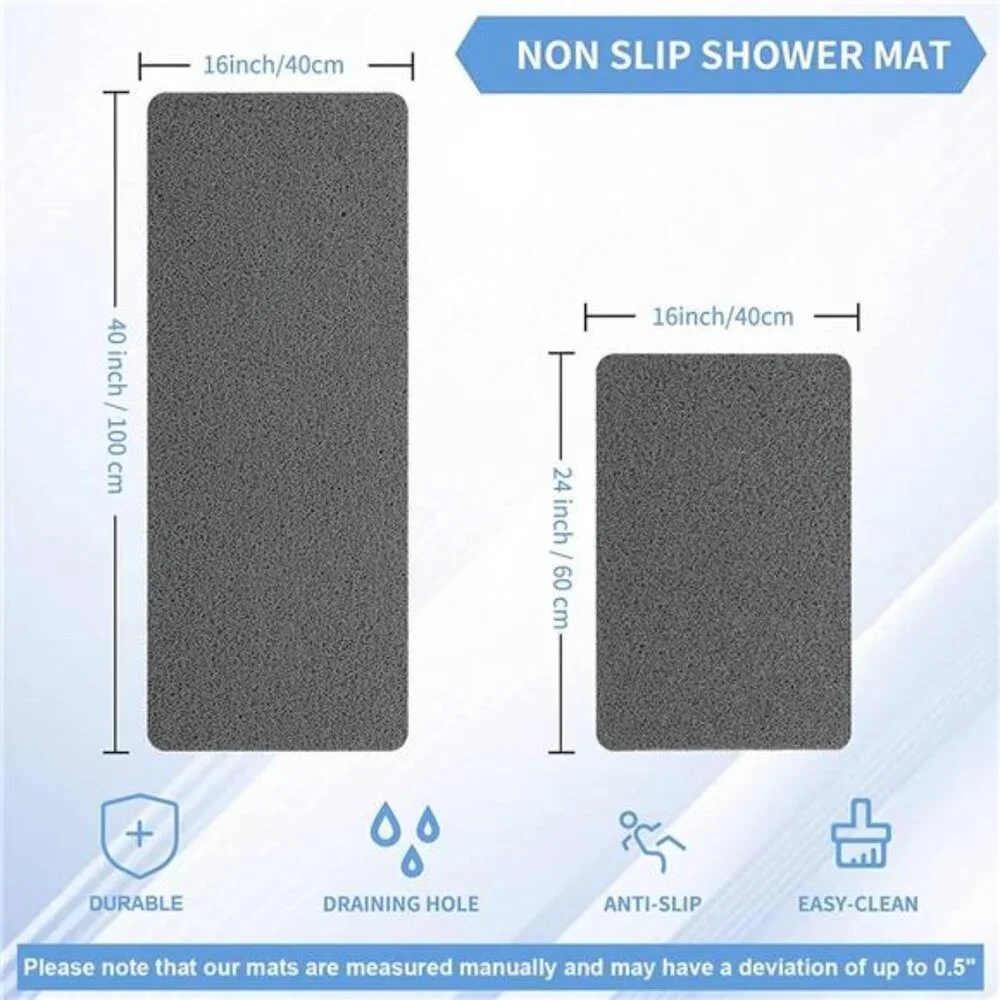 Non Slip Bathtub Mat Fast Drying Shower Mat Foot Scrubber Anti Slip Bathroom